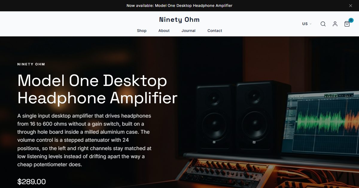 Ninety Ohm storefront, Tech Warehouse style