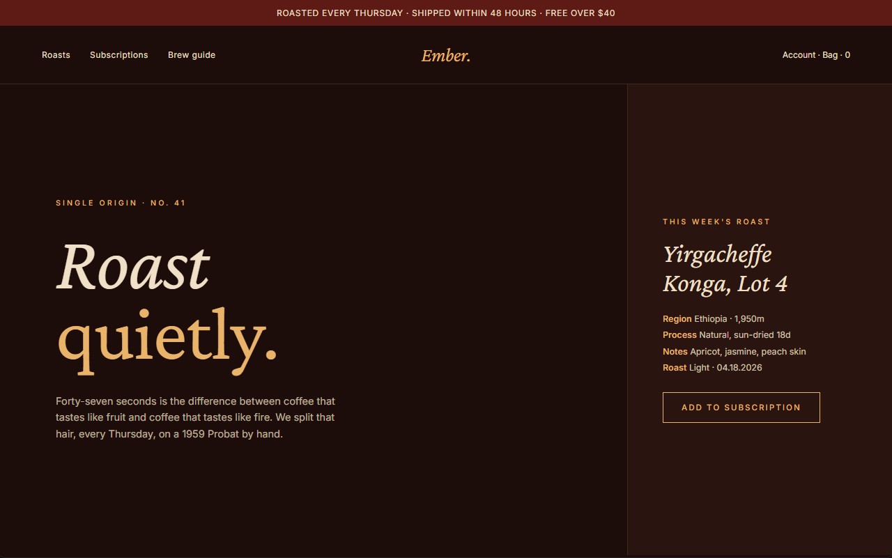Ember theme preview