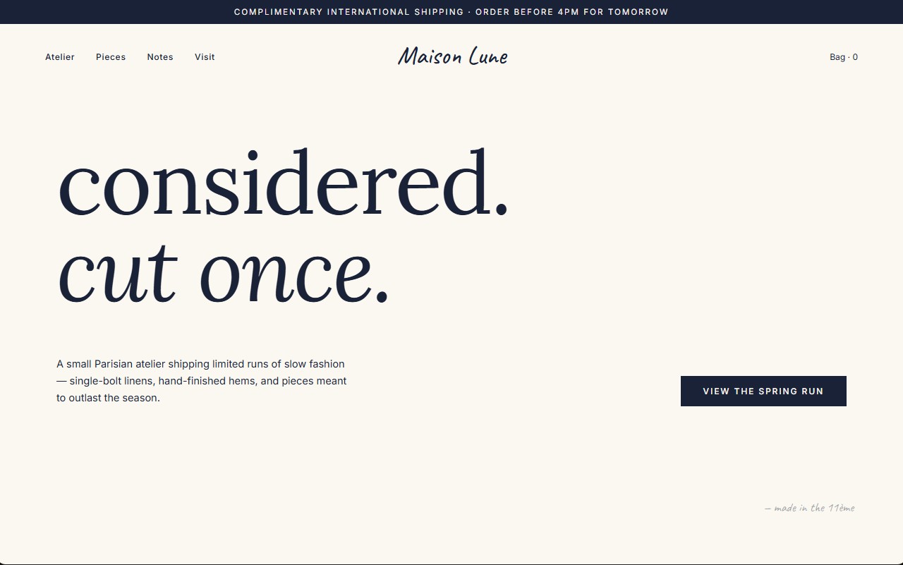 Maison Lune theme preview